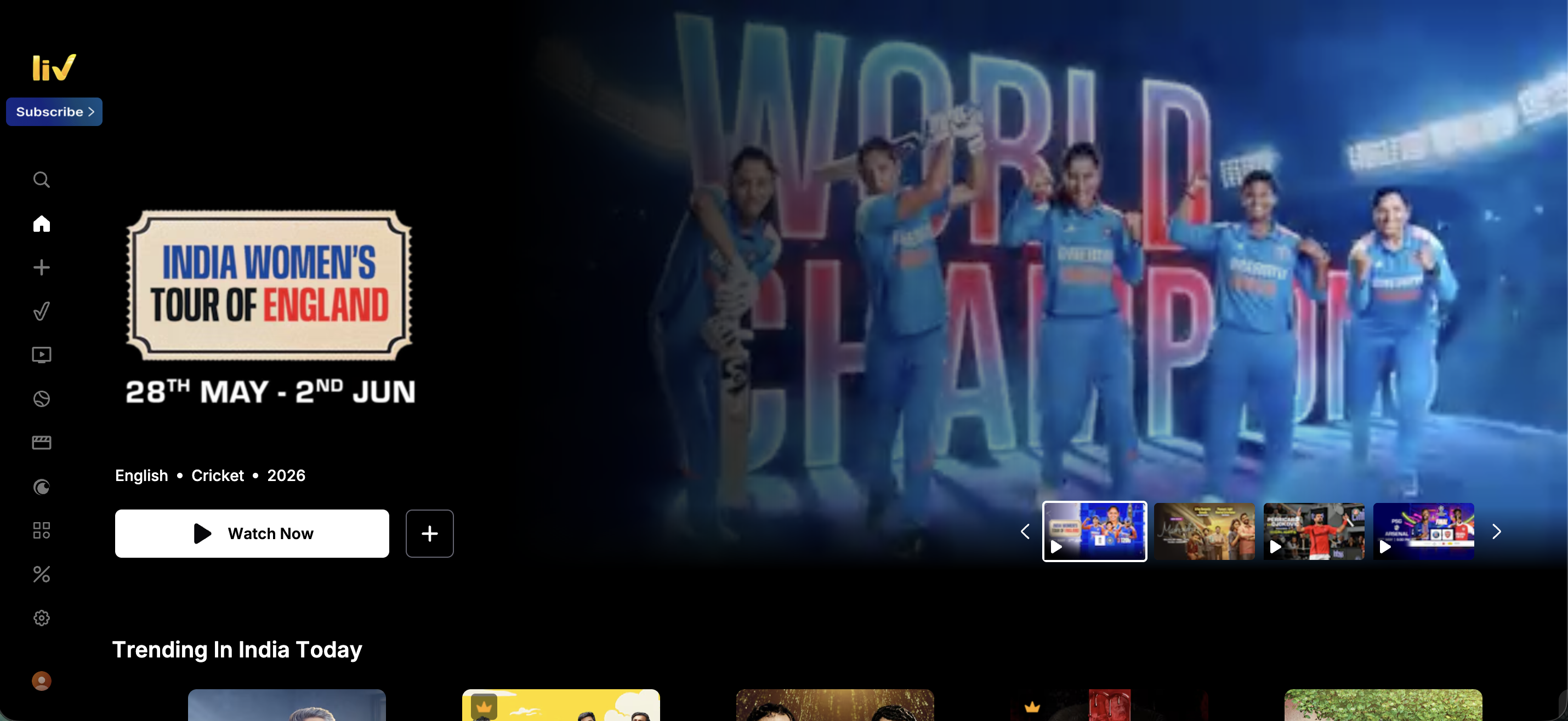 SonyLIV website